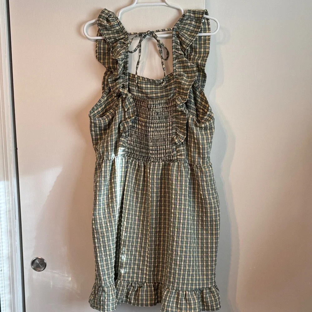 Plaid Ruffle Dress - Picture 3 of 4